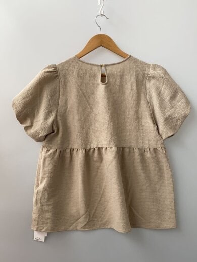 商品画像：半袖ブラウス/M/コットン/BEG/無地/226-102901-040-3// 2
