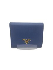 3ツ折サイフ/牛革/BLU/レディース