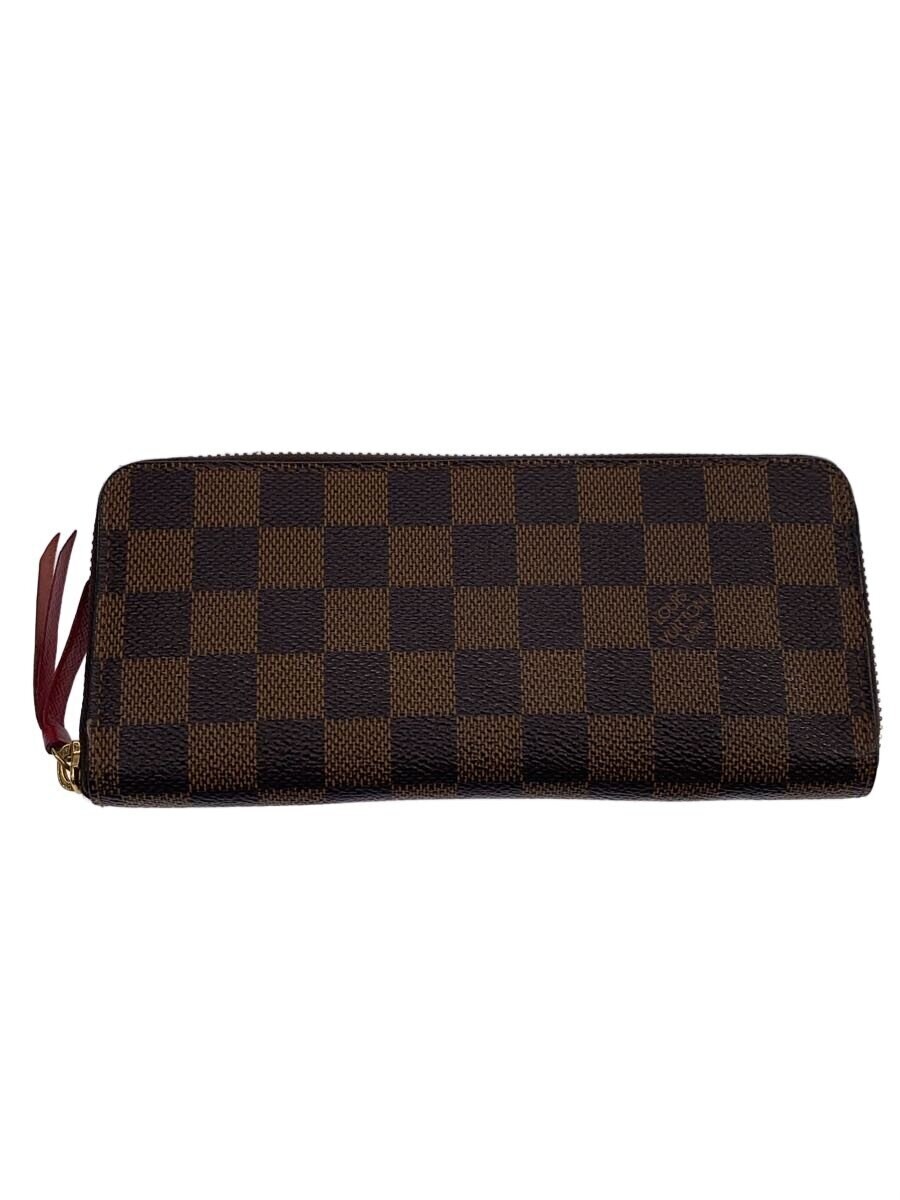 LOUIS VUITTON / ポルト・フォイユ・クレマンス_ダミエ・エベヌ/PVC/BRW/レディース