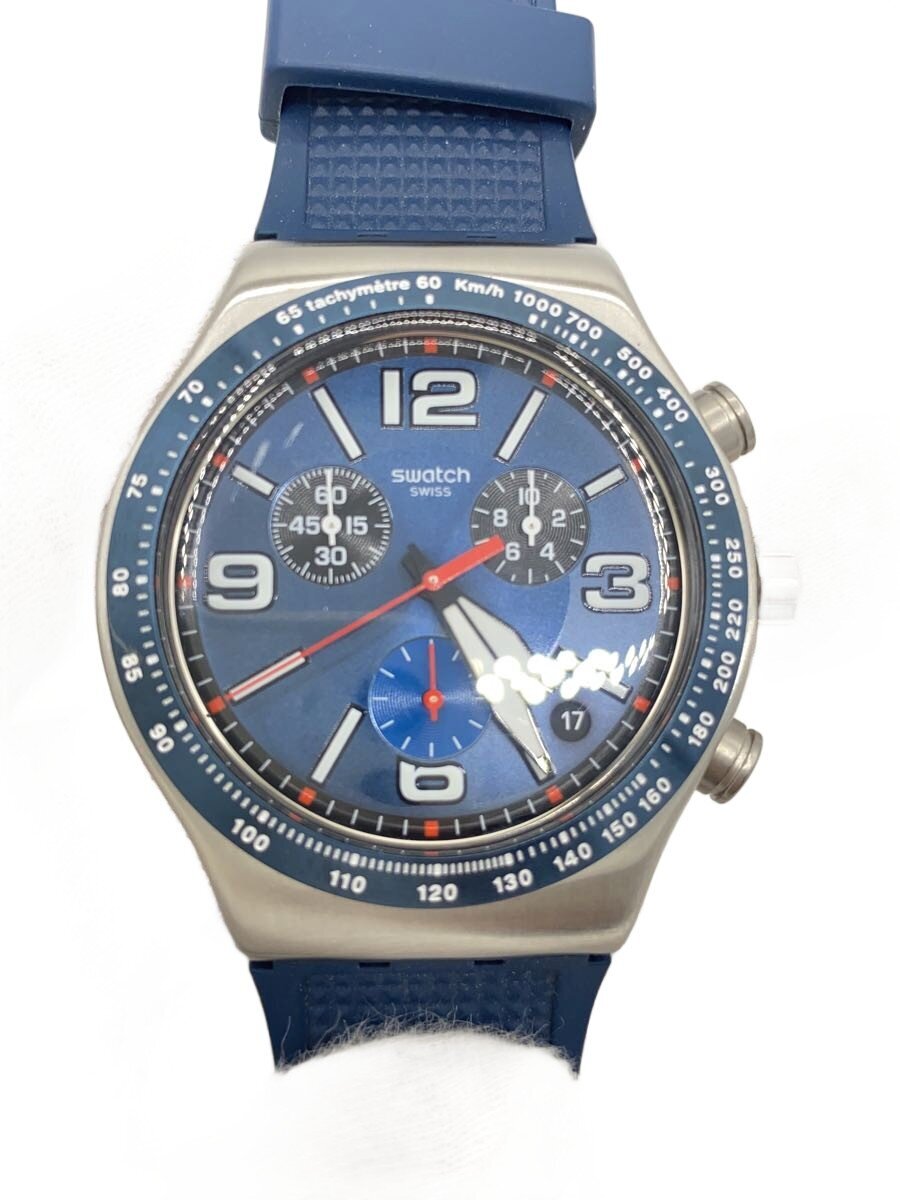 SWATCH / 腕時計/アナログ/ラバー/NVY/NVY/SR936SW