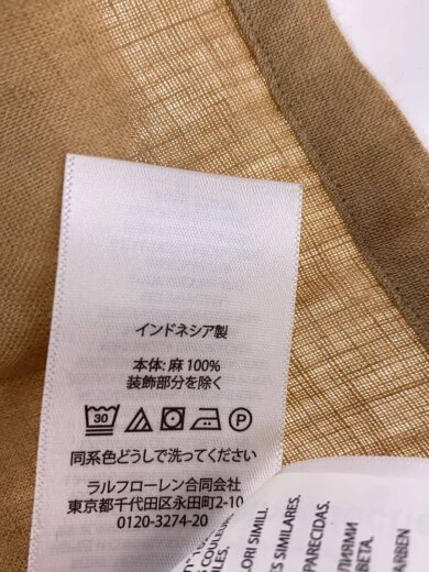 商品画像：半袖シャツ/S/リネン/BRW 4