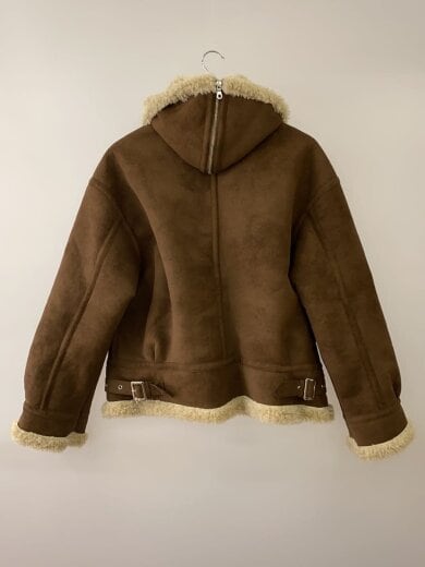 商品画像：B.C STOCK/25AW/ムートンライクフライトコート/F/フェイクレザー/BRW/25020700805040// 2