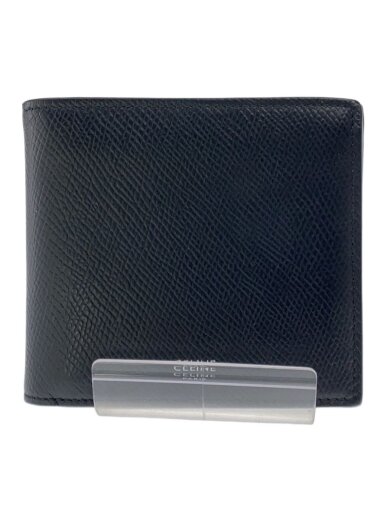 商品画像：2つ折り財布/レザー/BLK/無地/メンズ 1