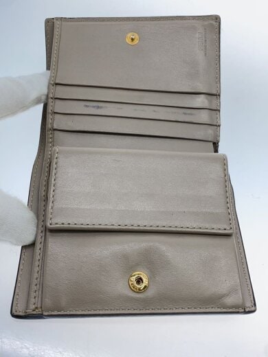 商品画像：2つ折り財布/--/BEG/無地/レディース/8m0387 4