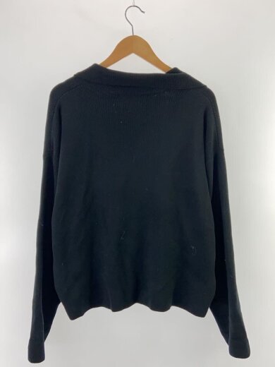 商品画像：ニット・セーター(厚手)/L/コットン/BLK/無地 2