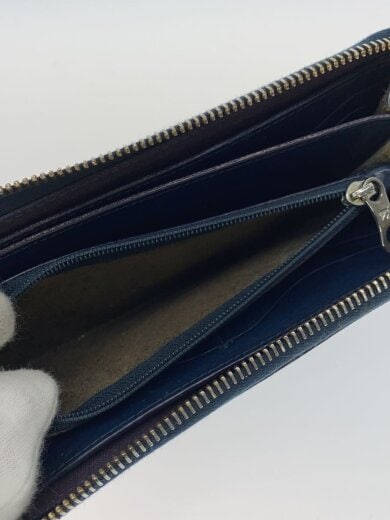 商品画像：長財布/レザー/NVY/無地/メンズ 5