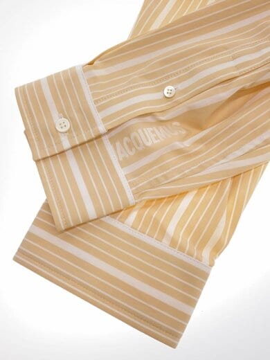 商品画像：長袖シャツ/46/コットン/BEG/ストライプ 6