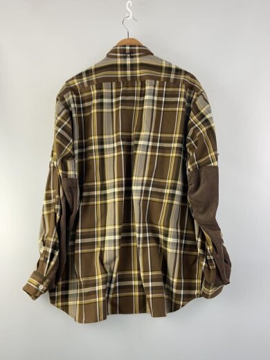 商品画像：長袖シャツ/L/ポリエステル/BRW/チェック/BE-83022W 2