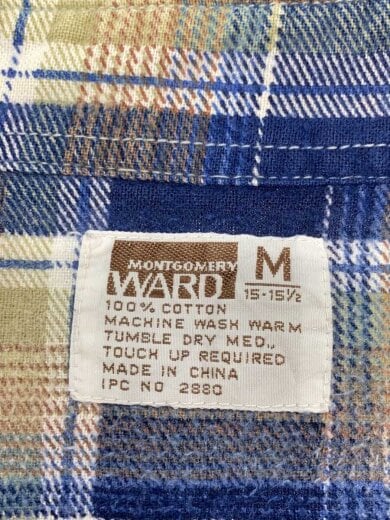 商品画像：長袖シャツ/M/コットン/BLU/チェック 3