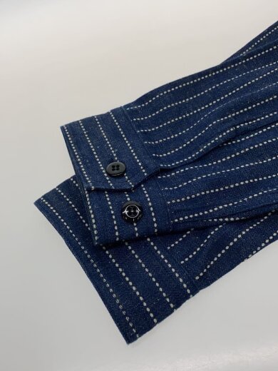 商品画像：ジャケット/3/コットン/NVY/ストライプ 5