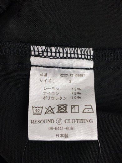 商品画像：CHRIS EASY WIDE TUCK PANTS/3/レーヨン/ブラック/RC32-ST-016WT 4