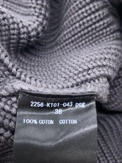 商品画像：ニット・セーター(厚手)/38/コットン/GRY/無地/2256-KT01-043 4