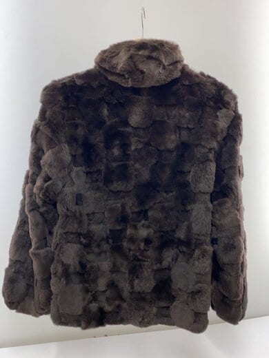 商品画像：ラビットファー/ジャケット/M/ブラウン/無地 2