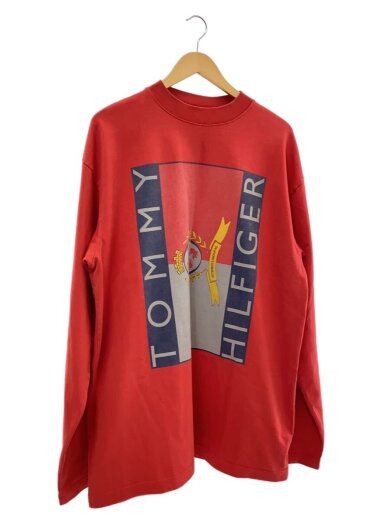 商品画像：長袖Tシャツ/M/コットン/RED/MSS18TR45/×TOMMY HILFIGER/18SS/Oversize// 1