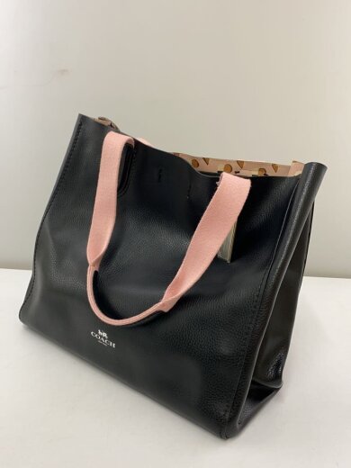 商品画像：トートバッグ/レザー/BLK/無地/F25920// 2