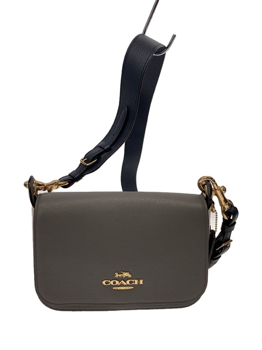 COACH / ジェススモールメッセンジャー/レザー/グレー/F76699
