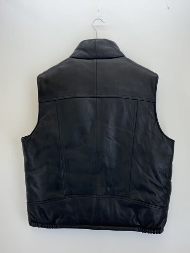 商品画像：ベスト/2/レザー/BLK/無地 2