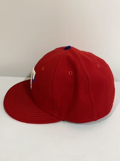 商品画像：キャップ/7 5/8/コットン/RED/無地/メンズ 2