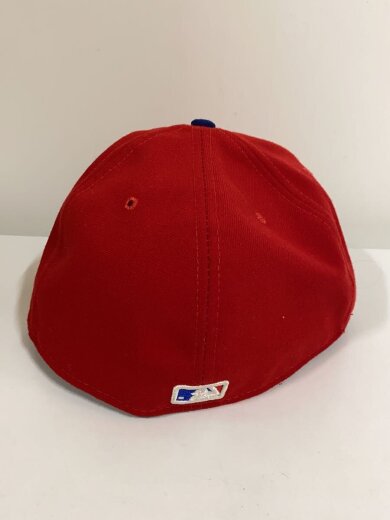 商品画像：キャップ/7 5/8/コットン/RED/無地/メンズ 3