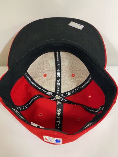 商品画像：キャップ/7 5/8/コットン/RED/無地/メンズ 4