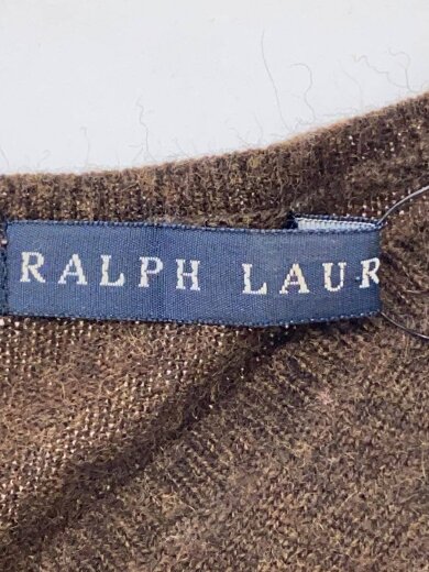 商品画像：ニット・セーター(薄手)/L/カシミア/ブラウン/Vネック 3