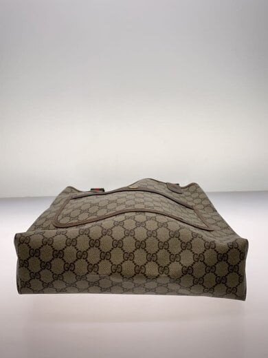 商品画像：39・02・003/トートバッグ/GGスプリーム/シェリーライン/ブラウン/総柄/オールドグッチ 4