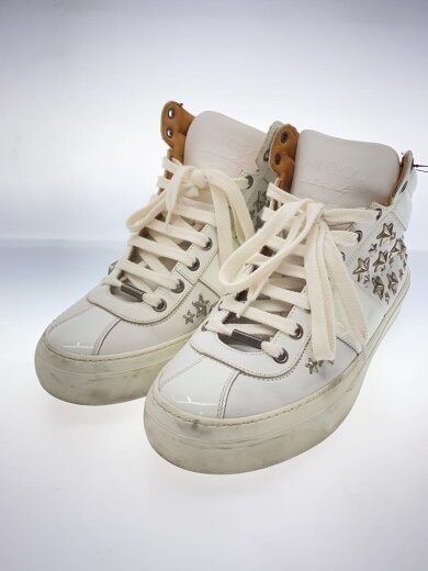 商品画像：ハイカットスニーカー/39/ホワイト/レザー/スタッズ/スター 2