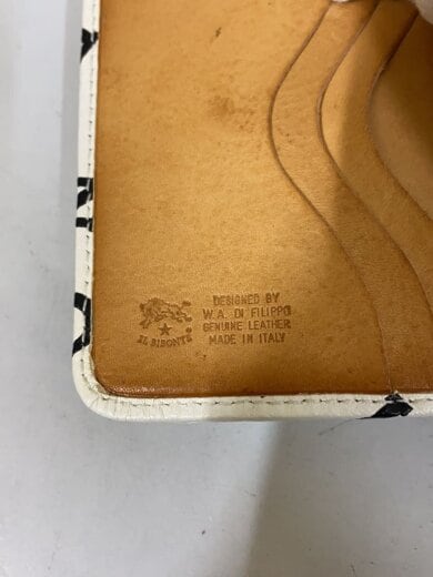 商品画像：2つ折り財布/レザー/WHT/総柄/メンズ 3