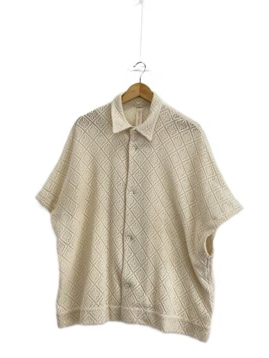 商品画像：HOLIDAY SHIRT/半袖シャツ/S/ポリエステル/ベージュ/220ISK24/編み込み 1