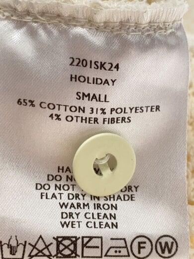 商品画像：HOLIDAY SHIRT/半袖シャツ/S/ポリエステル/ベージュ/220ISK24/編み込み 4