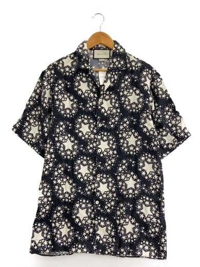 商品画像：半袖シャツ/44/シルク/BLK/625502/GGスターボーリングシャツ// 1