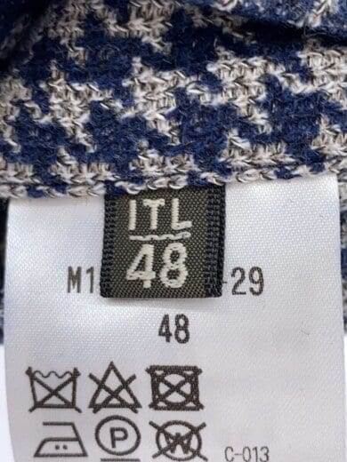 商品画像：ボトム/48/NVY/総柄/M1R04-396-29/LANIFICIO ROMA千鳥プリントパンツ// 5