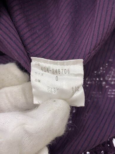 商品画像：長袖ワンピース/O/コットン/パープル/404-248706// 4