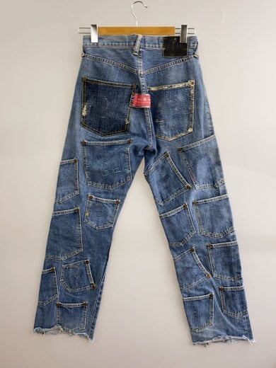 商品画像：ストレートデニムパンツ/30/コットン/インディゴ/無地/0065/メニーポケット/ボタンフライ 2