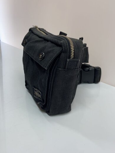 画像：PORTERウエストバッグ/コットン/BLK/無地/592-075072