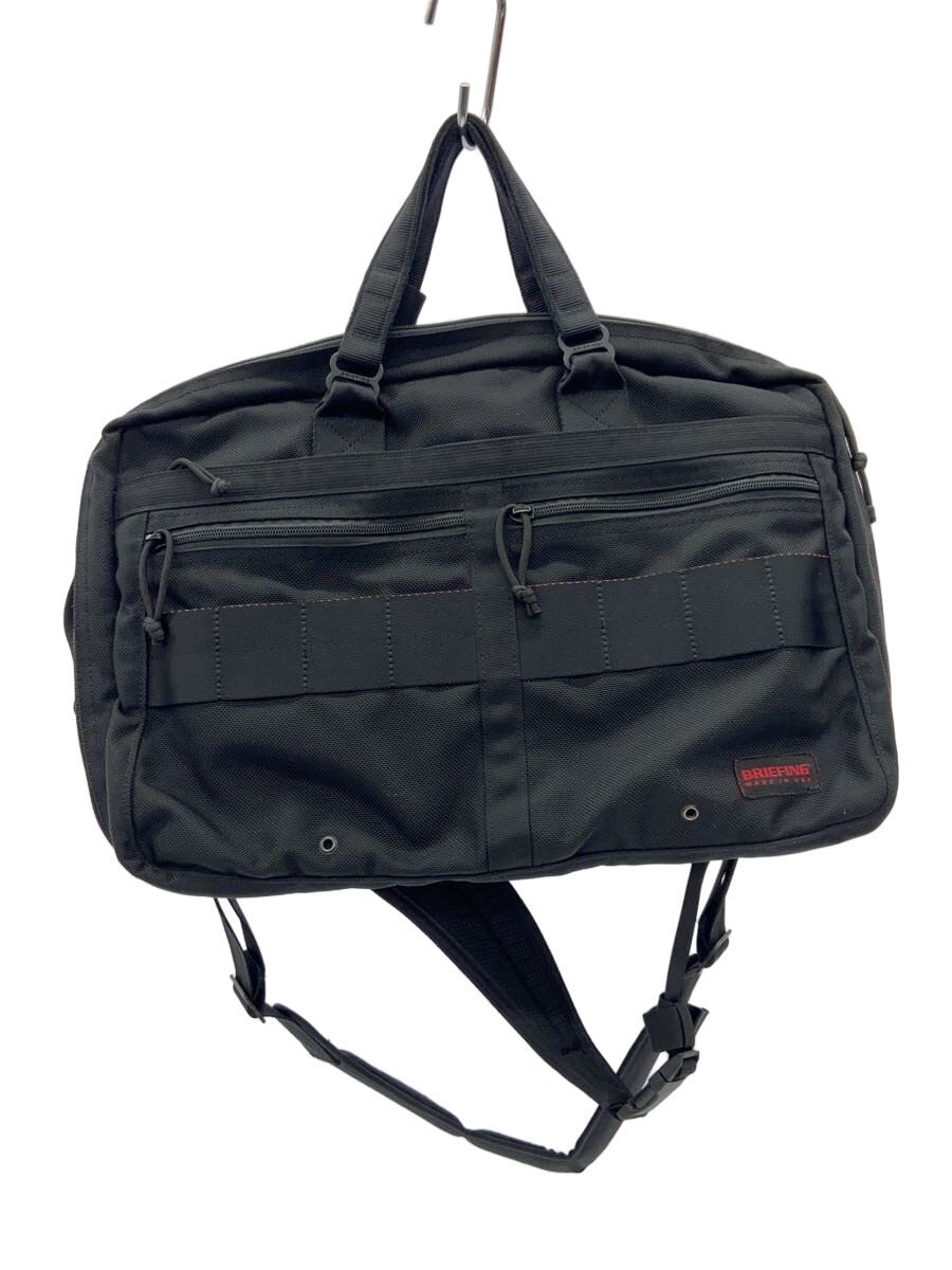 BRIEFING / C3 LINER/2WAY/ブリーフケース/バックパック/ナイロン/BLK/ショルダー紐欠損