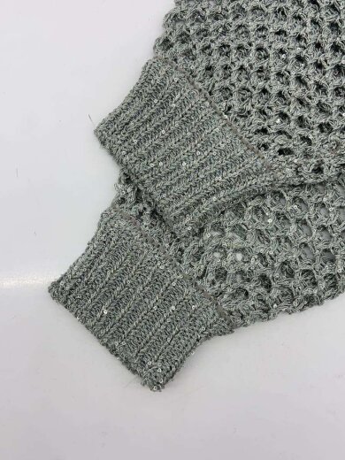 商品画像：24AW/ラメメッシュニットプルオーバー/one/アクリル/GRY/SWNT244070 6