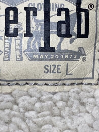 商品画像：Sherpa Trucker Jacket/内ボア/Gジャン/L/コットン/BLK/首元着用感有 4