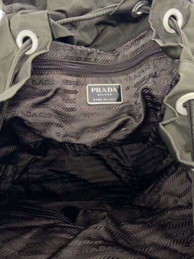 商品画像：ナイロンバックパック/リュック/ナイロン/KHK/背面使用感有 6