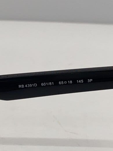 商品画像：サングラス/ウェリントン/プラスチック/BLK/BLK/メンズ/RB4391D 5