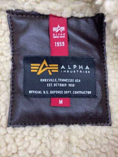 商品画像：B-3/フェイクムートンジャケット/M/フェイクレザー/BRW/TA7131-068 3