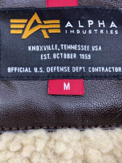 商品画像：B-3/フェイクムートンジャケット/M/フェイクレザー/BRW/TA7131-068 4