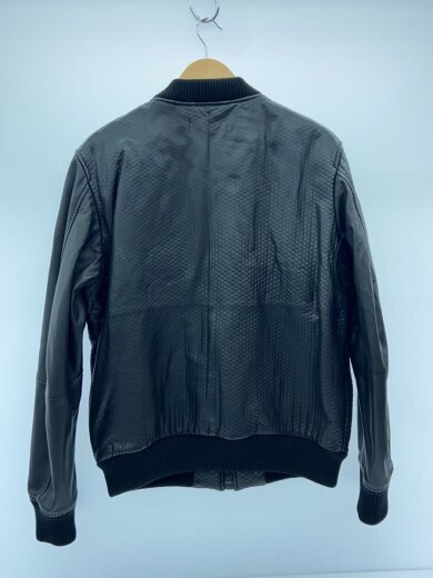 商品画像：レザージャケット・ブルゾン/L/羊革/BLK/背タグ取れ有/背中破れあり// 2