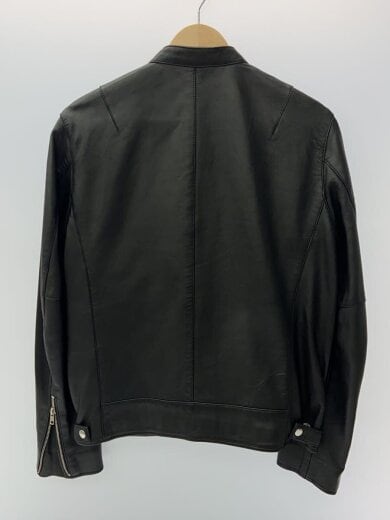 商品画像：ラムレザー/シープスキン/シングルライダースジャケット/L/羊革/BLK/17-011-600-9800 2