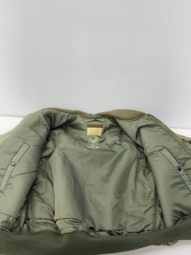 商品画像：B-15D/フライトジャケット/38/ナイロン/フロントジップリペア/着用感・汚れ・リブ破れ 7