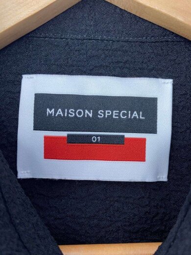 商品画像：ポコポコプライムオーバーシャツ/長袖シャツ/1/ポリエステル/BLK/11221311203 3