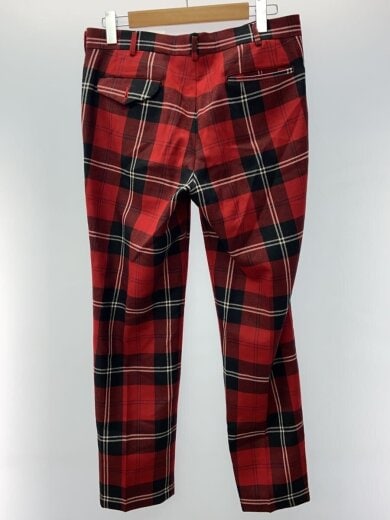 商品画像：08AW/Time for Magic期/スラックスパンツ/M/ウール/RED/チェック/PB-P016 2