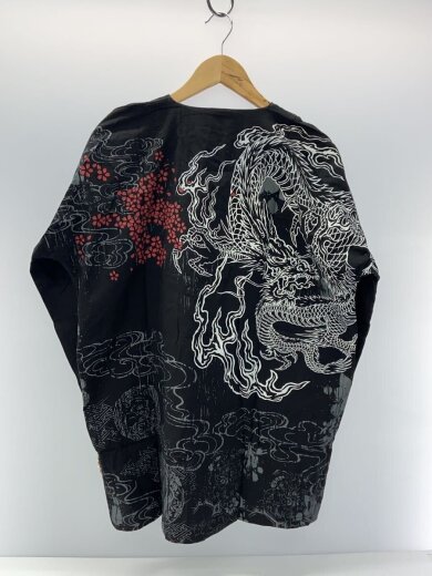 商品画像：鯉口シャツ/和柄/龍/桜/ジャケット/XL/コットン/BLK/DTAB-2886 2