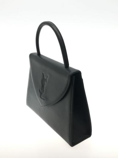 画像：YVES SAINT LAURENTロゴ入りトートバッグ/ハンドバッグ/レザー/ブラック2