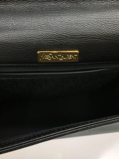 画像：YVES SAINT LAURENTロゴ入りトートバッグ/ハンドバッグ/レザー/ブラック6